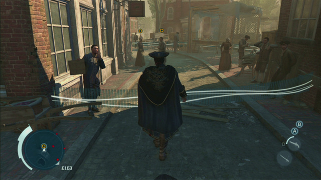 To find him, you need to eavesdrop on the neighbours of the abducted, marked on the map - Sequence 2 - The Surgeon - Walkthrough - Assassins Creed III - Game Guide and Walkthrough