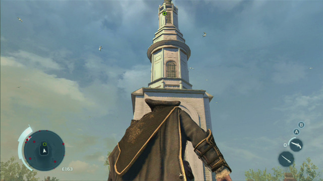 After they stop talking, you will receive a mission of climbing onto the top of the nearby church - Sequence 2 - The Surgeon - Walkthrough - Assassins Creed III - Game Guide and Walkthrough