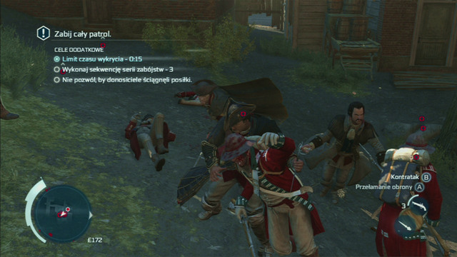 The second objective is performing a combo of three kills - Sequence 2 - The Soldier - Walkthrough - Assassins Creed III - Game Guide and Walkthrough