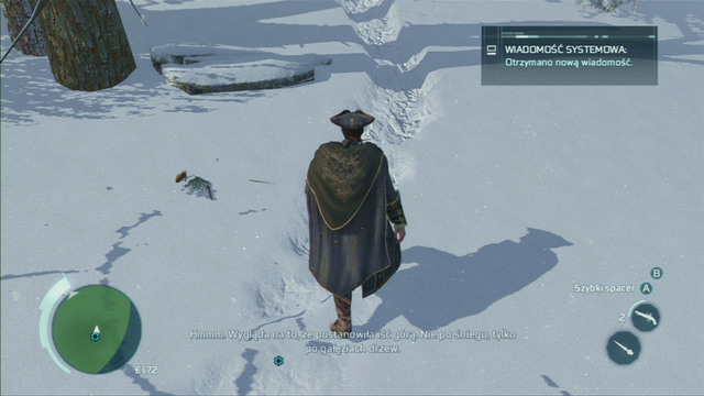 The path in the snow will lead you to a woman, who will start running at sight - Sequence 3 - Unconvinced - Walkthrough - Assassins Creed III - Game Guide and Walkthrough