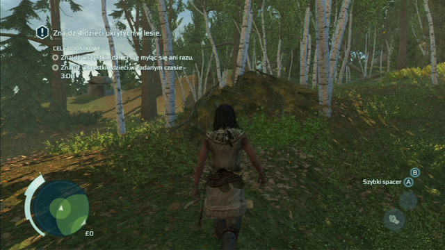 The first child can be found in the pile of leaves in the middle of the area - Sequence 4 - Hide and Seek - Walkthrough - Assassins Creed III - Game Guide and Walkthrough