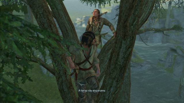 There you will receive a task of obtaining a feather lying at the top of the rock - Sequence 4 - Feathers and Trees - Walkthrough - Assassins Creed III - Game Guide and Walkthrough