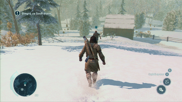 You will then have to run with him to the river, where his friend is being pulled by the current towards the waterfall - Sequence 5 - River Rescue - Walkthrough - Assassins Creed III - Game Guide and Walkthrough