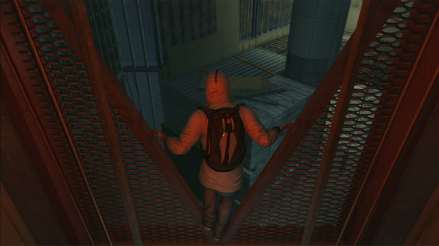 From there jump left to the ventilation shaft and run onwards while jumping between the scaffolding elements - Sequence 5 - First Power Source - Walkthrough - Assassins Creed III - Game Guide and Walkthrough