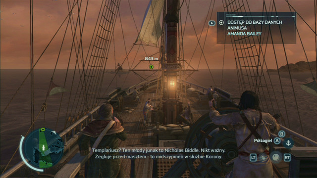 After a short cutscene you will once again set sail, though this time armed with a set of cannons - Sequence 5 - The Hard Way - Walkthrough - Assassins Creed III - Game Guide and Walkthrough