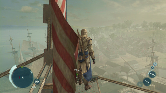 Now you can plant the charge and run to the water - Sequence 7 - Conflict Looms - Walkthrough - Assassins Creed III - Game Guide and Walkthrough