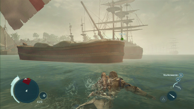 Leave the ship before the bomb explodes and swim to the second one - Sequence 7 - Conflict Looms - Walkthrough - Assassins Creed III - Game Guide and Walkthrough