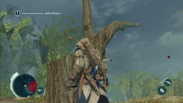 After the death of the second soldier, climb onto the leaned tree and afterwards onto the neighbouring one - Sequence 7 - Battle of Bunker Hill - Walkthrough - Assassins Creed III - Game Guide and Walkthrough