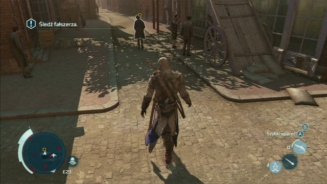 That way you will reach a marketplace, from where you will have to follow the mysterious counterfeiter - Sequence 8 - Something on the Side - Walkthrough - Assassins Creed III - Game Guide and Walkthrough