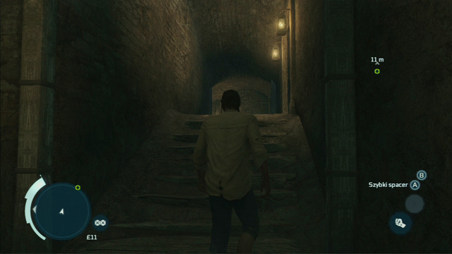 Now you will have to slowly follow the guard and quickly run upstairs as he turns left - Sequence 8 - Bridewell Prison - Walkthrough - Assassins Creed III - Game Guide and Walkthrough