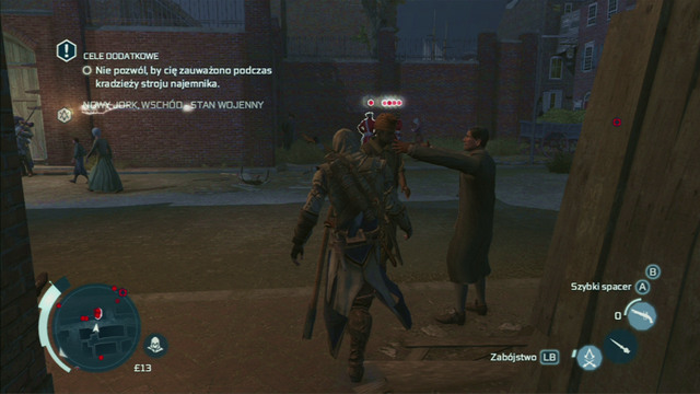 Optional objective: Do not get detected while stealing the mercenary outfit - Sequence 9 - Father and Son - Walkthrough - Assassins Creed III - Game Guide and Walkthrough