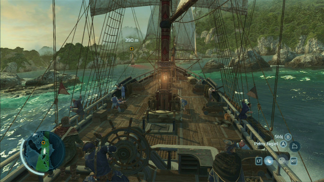 As you're sailing through the rocks, it's most important to manage your sails - Sequence 9 - A Bitter End - Walkthrough - Assassins Creed III - Game Guide and Walkthrough