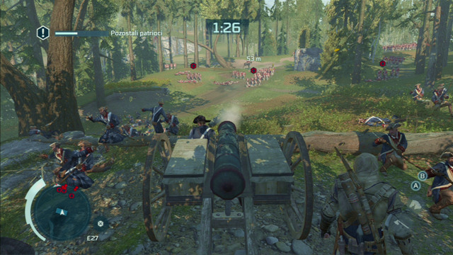 Optional objective: Neutralize platoons with a single cannonball - 8 - Sequence 10 - Battle of Monmouth - Walkthrough - Assassins Creed III - Game Guide and Walkthrough