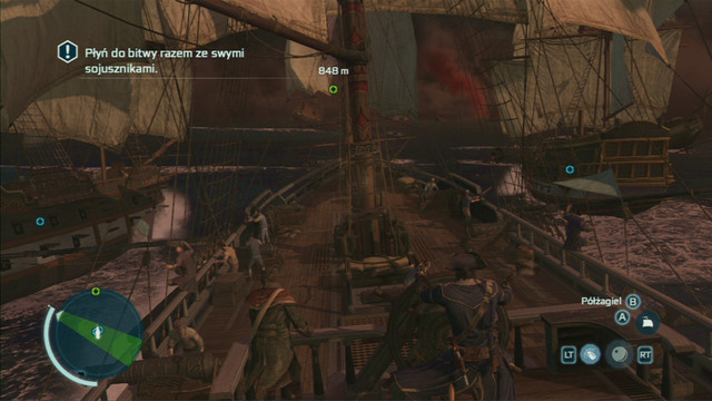 Optional objective: Destroy ships using only one broadside - 3 - Sequence 11 - Battle of the Chesapeake - Walkthrough - Assassins Creed III - Game Guide and Walkthrough