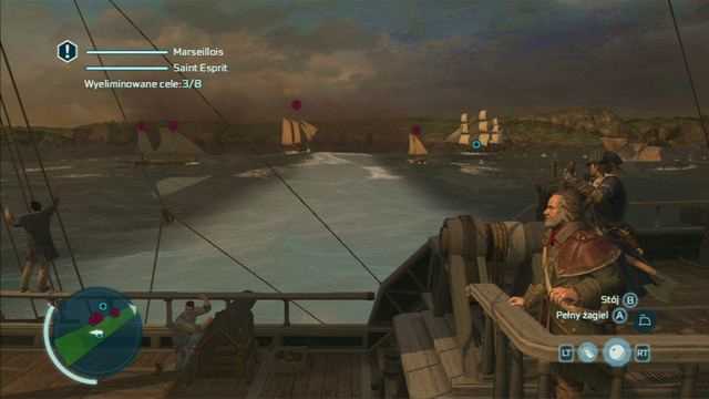 As you control the ship, you will have to destroy a dozen of nearby enemy ships - Sequence 11 - Battle of the Chesapeake - Walkthrough - Assassins Creed III - Game Guide and Walkthrough