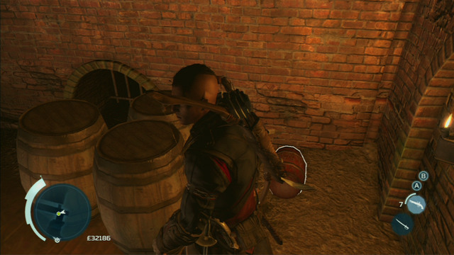 Nearby the Brewery exit you should see a gunpowder barrel - New York - Underground - Assassins Creed III - Game Guide and Walkthrough