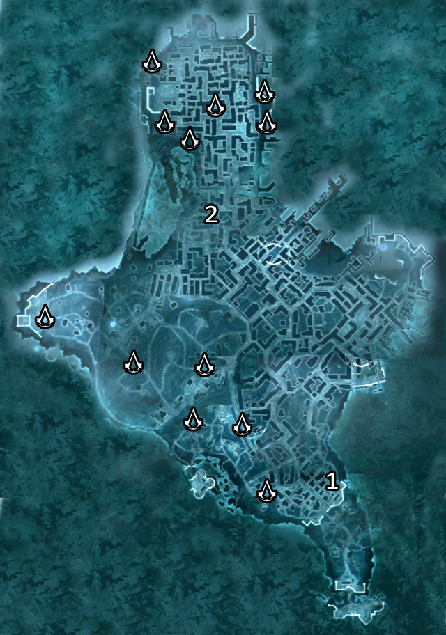 1 - Contact in the southern district - Map of Boston - Assassin Guild - Assassins Creed III - Game Guide and Walkthrough