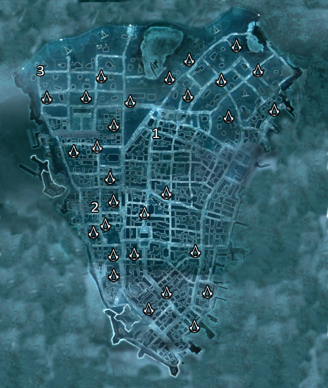 1 - Contact in the eastern district - Map of New York - Assassin Guild - Assassins Creed III - Game Guide and Walkthrough