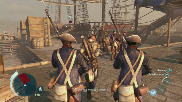 That way you will call in disguised recruits and will be able to pass by enemy patrols unnoticed - New York - eastern district - Assassin Guild - Assassins Creed III - Game Guide and Walkthrough