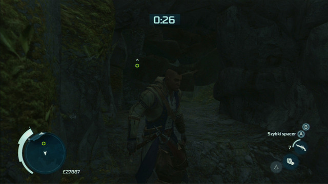 After reaching the tunnel, run towards the exit while sticking to the left side of the corridor - Achilles - Homestead - Assassins Creed III - Game Guide and Walkthrough