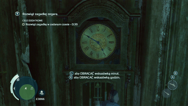 Optional objective: Solve the riddle within the time limit - 1:00 - Naval mission - The Mad Doctor Castle - Captain Kidd's treasure - Assassins Creed III - Game Guide and Walkthrough