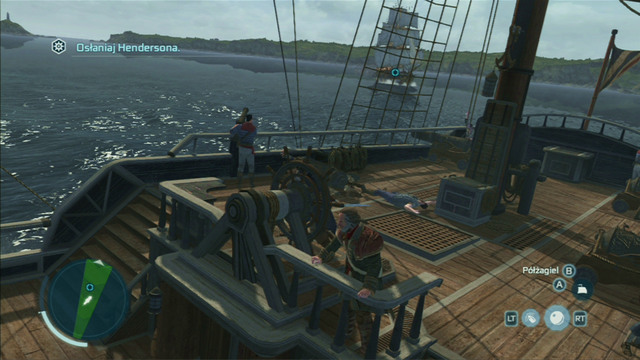 The rudder is controlled with the left analog stick, while speed is mapped under two buttons, respectively the jump and interaction button - Controlling the ship - Ships - Assassins Creed III - Game Guide and Walkthrough