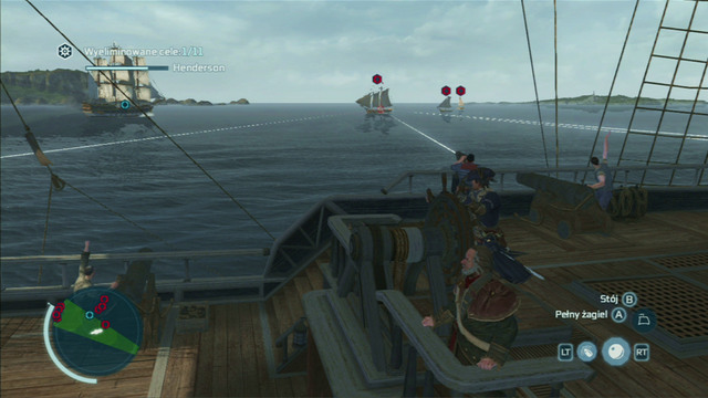 The second cannon type (swivel gun) is used with the aim button - Naval battles - Ships - Assassins Creed III - Game Guide and Walkthrough