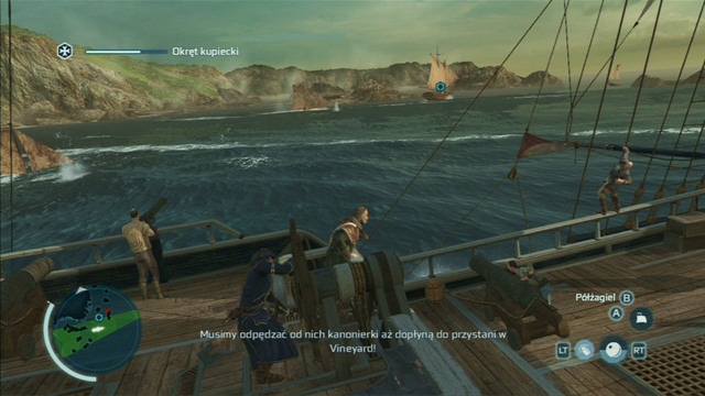 The enemies will firstly come in from the left, then from the right and afterwards they will keep showing up from the left - The Chase - Naval missions - Assassins Creed III - Game Guide and Walkthrough