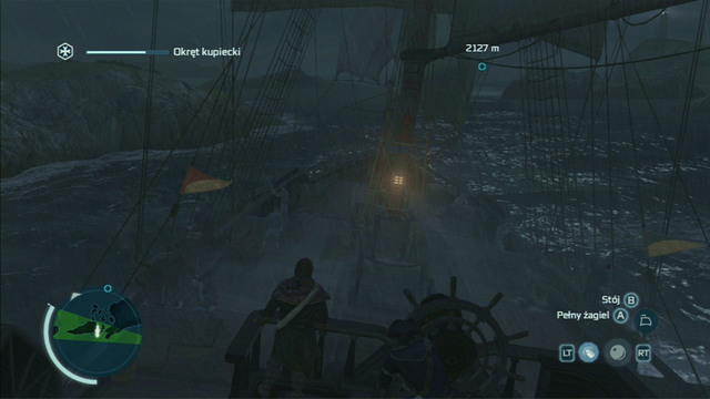 When Connor returns to the deck, approach the wheel and sail in the designated way - The Rescue - Naval missions - Assassins Creed III - Game Guide and Walkthrough