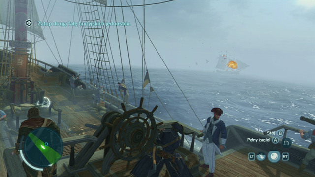 After the first attack, you will be attacked once again but this time a frigate will be amongst the enemy forces - French Involvement - Naval missions - Assassins Creed III - Game Guide and Walkthrough