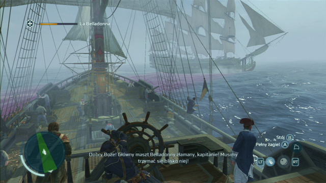 After fighting off this wave of enemies, Belladonna will be attacked by a ship of the line - French Involvement - Naval missions - Assassins Creed III - Game Guide and Walkthrough