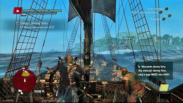 In order to attack a fort, sail up into its region - Seizing of forts - Assassins Creed IV: Black Flag - Game Guide and Walkthrough