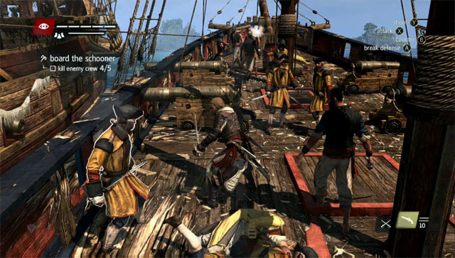 Do not put the friends in harm's way and get to it yourself - Boarding - Naval battles - Assassins Creed IV: Black Flag - Game Guide and Walkthrough