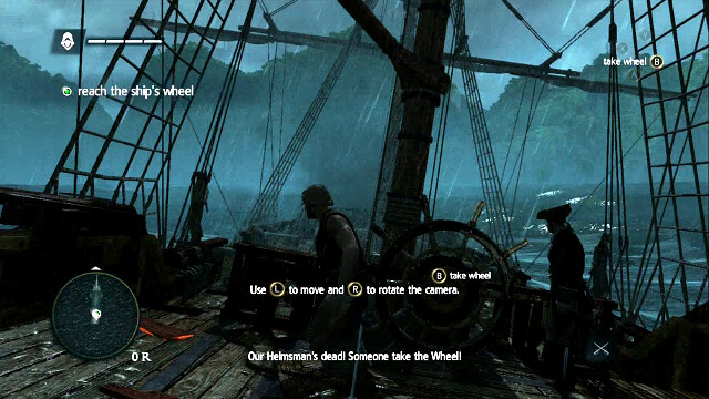Pay attention to the information about the controls - 01 - Edward Kenway - Sequence 1 - Assassins Creed IV: Black Flag - Game Guide and Walkthrough