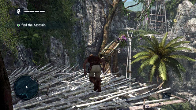 You will reach some primitive developments in the form of huts - 01 - Edward Kenway - Sequence 1 - Assassins Creed IV: Black Flag - Game Guide and Walkthrough