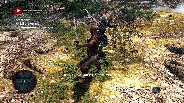 The red mark is an opportunity to counter-attack - 01 - Edward Kenway - Sequence 1 - Assassins Creed IV: Black Flag - Game Guide and Walkthrough