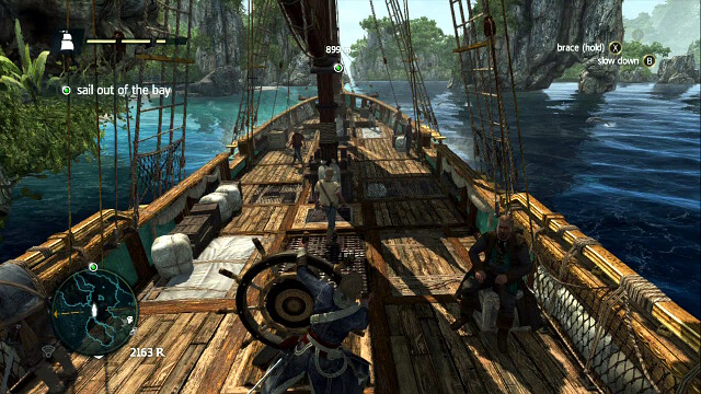 By slowing the ship down, you increase its maneuverability - 01 - Edward Kenway - Sequence 1 - Assassins Creed IV: Black Flag - Game Guide and Walkthrough