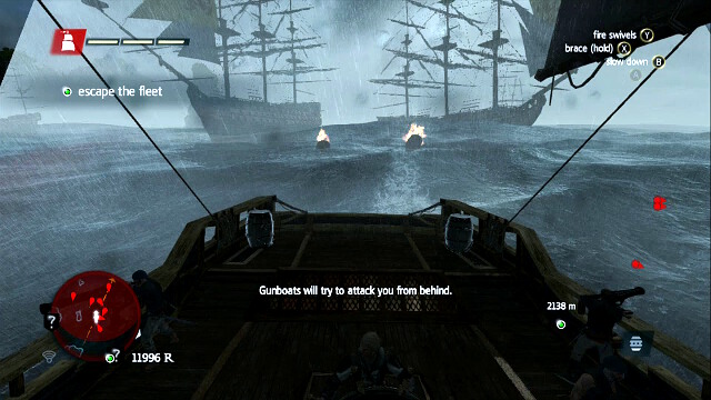 Use the barrels to destroy the chasing ships - 06 - The Treasure Fleet - Sequence 2 - Assassins Creed IV: Black Flag - Game Guide and Walkthrough