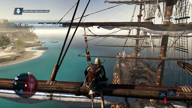 Make it over onto the middle mast - 03 - Commodore Eighty-Sixed - Sequence 7 - Assassins Creed IV: Black Flag - Game Guide and Walkthrough