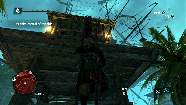 Make it over onto the tower - 01 - Black Barts Gambit - Sequence 10 - Assassins Creed IV: Black Flag - Game Guide and Walkthrough