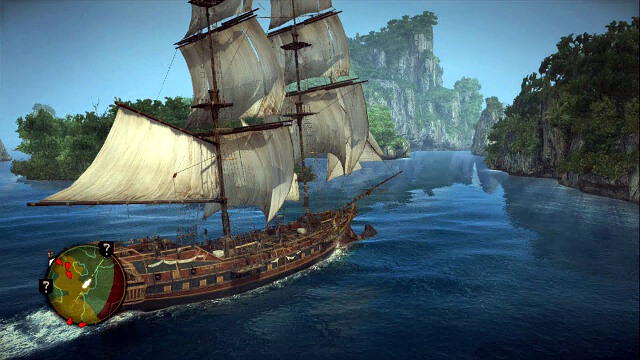 Avoid the enemy ships by observing the minimap - 02 - Murder and Mayhem - Sequence 10 - Assassins Creed IV: Black Flag - Game Guide and Walkthrough