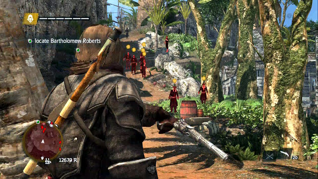 OPTIONAL OBJECTIVE- kill eight guards by destroying powder barrels - 02 - Royal Misfortune - Sequence 12 - Assassins Creed IV: Black Flag - Game Guide and Walkthrough