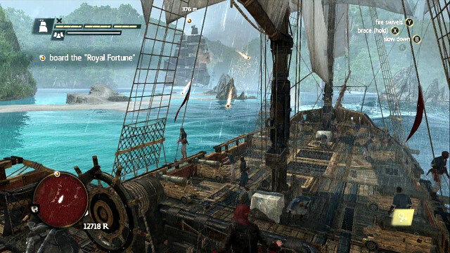 Keep attacking the enemy ship at all times - 02 - Royal Misfortune - Sequence 12 - Assassins Creed IV: Black Flag - Game Guide and Walkthrough