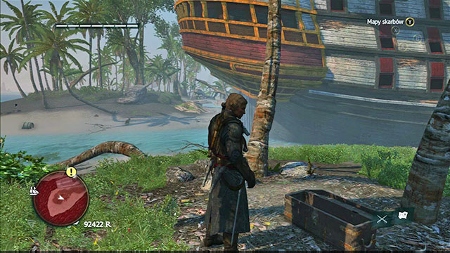 The treasure is on the Abaco Island, among the four palms, very close to the docked ship - Andreas Island - Treasure maps - Assassins Creed IV: Black Flag - Game Guide and Walkthrough