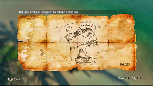 The map is in the North-Eastern part of the location, right next to the chest - Cayman Sound - Treasure maps - Assassins Creed IV: Black Flag - Game Guide and Walkthrough