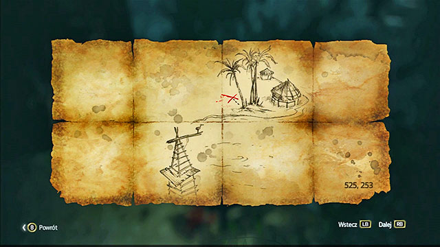 The treasure is in the North-Western part of the isle, w next to the Animus Fragment and a chest - Isla Providencia - Treasure maps - Assassins Creed IV: Black Flag - Game Guide and Walkthrough