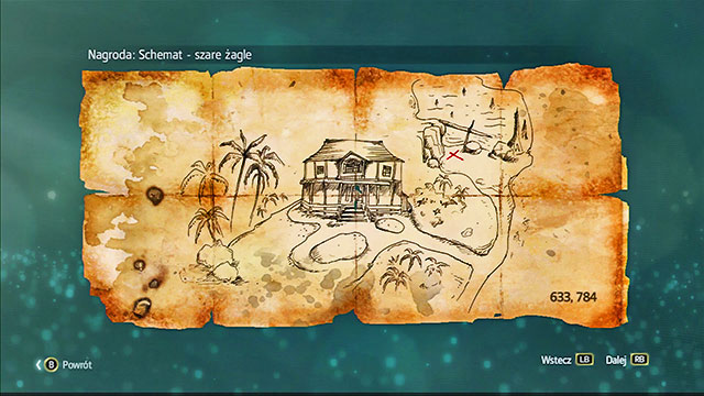 The map is in the North-Western part of the location, to the West of where the Jackdaw is moored - Grand Inagua - Treasure maps - Assassins Creed IV: Black Flag - Game Guide and Walkthrough
