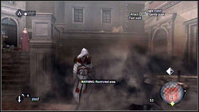 Go to the stables and try to get close to the marked captain [1] - Sequence 2 - A Wilderness of Tiger - p. 3 - Walkthrough - Assassins Creed: Brotherhood - Game Guide and Walkthrough
