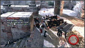 At the beginning you will see a short cut scene [1] and you will be surrounded by some soldiers - Sequence 2 - A Wilderness of Tiger - p. 3 - Walkthrough - Assassins Creed: Brotherhood - Game Guide and Walkthrough
