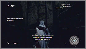 Open all chests located here (B) [1] and exit the place using the ladder [2] - Sequence 2 - A Wilderness of Tiger - p. 5 - Walkthrough - Assassins Creed: Brotherhood - Game Guide and Walkthrough